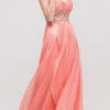 Eureka 2427 Ruched Sweetheart Neckline Strapless Gown(Ruched Sweetheart Neckline Strapless Coral Ball Gown)