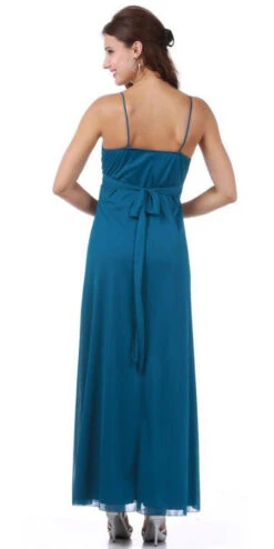 Celavie 2163L Chiffon Semi Formal Gown Dress Flowy(Ankle Length Chiffon Maternity Bridesmaid Gown Teal Dress Flowy) 12 Celavie 2163L Chiffon Semi Formal Gown Dress Flowy(Ankle Length Chiffon Maternity Bridesmaid Gown Teal Dress Flowy) -Discount Dress Shops yhst 94935736666794 2457 1123647965