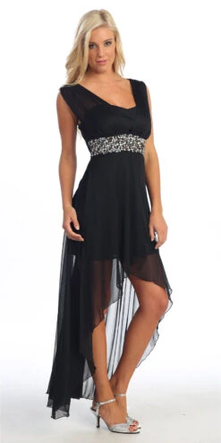 Celavie 2389 Chiffon Dress High Low Wide Strap Rhinestone Waist(Black Semi Formal Chiffon Dress High Low Wide Strap Rhinestone Waist) 9 Celavie 2389 Chiffon Dress High Low Wide Strap Rhinestone Waist(Black Semi Formal Chiffon Dress High Low Wide Strap Rhinestone Waist) -Discount Dress Shops yhst 94935736666794 2457 1189927860