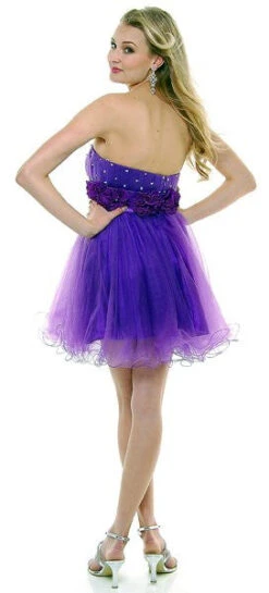 CLEARANCE - Cinderella Divine 414 Short A-Line Tulle Dress (Size 6)(Purple Homecoming Dress Short A Line Tulle Skirt Strapless Flower) -Discount Dress Shops yhst 94935736666794 2457 1419863866 6e8cc749 7efd 4c2a 9fe1 abfd3072ef47