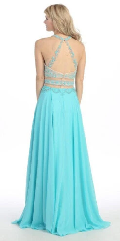 Eureka 3888 Halter Gown A-Line Chiffon Mesh(Halter Prom Gown Ivory A Line Chiffon Nude Mesh) -Discount Dress Shops yhst 94935736666794 2457 1510974576 67986bda 82ca 4b7c 8947 81e928f77c21