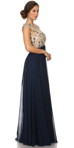 Eureka 3052 Stunning Cap Sleeve Chiffon Long Dress A-Line(Stunning Cap Sleeve Chiffon Long Dress Navy Blue A Line) 17 Eureka 3052 Stunning Cap Sleeve Chiffon Long Dress A-Line(Stunning Cap Sleeve Chiffon Long Dress Navy Blue A Line) -Discount Dress Shops yhst 94935736666794 2457 1853165568