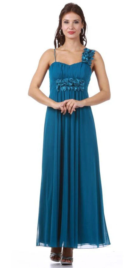 Celavie 2163L Chiffon Semi Formal Gown Dress Flowy(Ankle Length Chiffon Maternity Bridesmaid Gown Teal Dress Flowy) 1 Celavie 2163L Chiffon Semi Formal Gown Dress Flowy(Ankle Length Chiffon Maternity Bridesmaid Gown Teal Dress Flowy)
